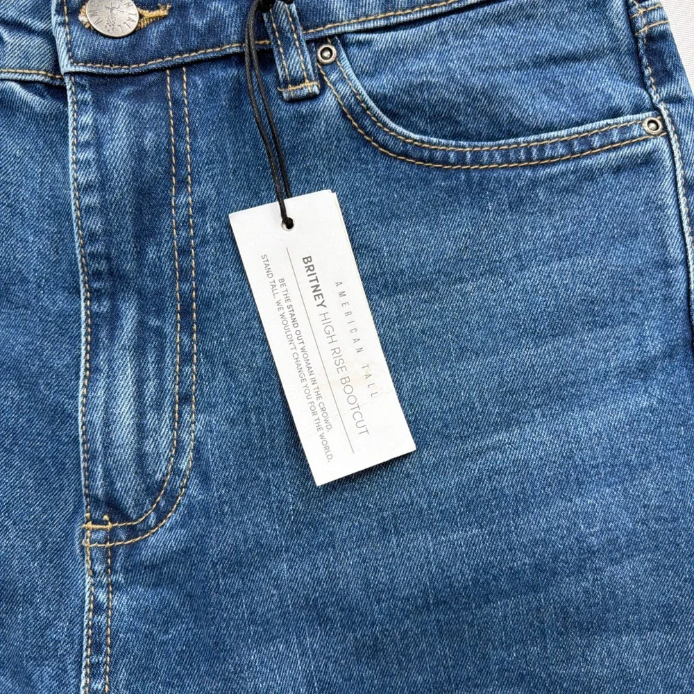 American Tall Jeans Britney High Rise Bootcut Blue Denim Womens 30/35 NWT